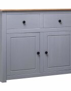 vidaXL Сайдборд сив 93x40x80 см бор масив стил Панама