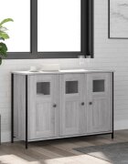 vidaXL Сайдборд сив сонома 100x35x70 см инженерно дърво