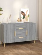 vidaXL Сайдборд Сив сонома 100x36x60 см инженерно дърво