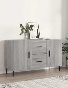 vidaXL Сайдборд Сив сонома 100x36x60 см инженерно дърво