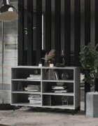 vidaXL Сайдборд сив сонома 1035x35x70 см инженерно дърво