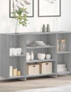 vidaXL Сайдборд сив сонома 120x30x75 см инженерно дърво