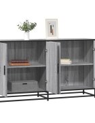 vidaXL Сайдборд сив сонома 134x35x76 см инженерно дърво