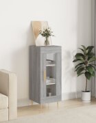 vidaXL Сайдборд сив сонома 345x34x90 см инженерно дърво