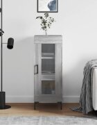 vidaXL Сайдборд сив сонома 345x34x90 см инженерно дърво