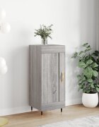 vidaXL Сайдборд сив сонома 345x34x90 см инженерно дърво