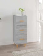 vidaXL Сайдборд сив сонома 345x34x90 см инженерно дърво