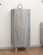 vidaXL Сайдборд сив сонома 345x34x90 см инженерно дърво