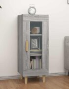 vidaXL Сайдборд сив сонома 345x34x90 см инженерно дърво