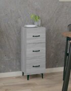 vidaXL Сайдборд сив сонома 345x34x90 см инженерно дърво