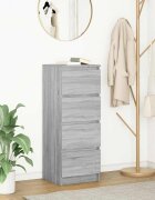 vidaXL Сайдборд сив сонома 375x35x99 см инженерно дърво