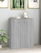 vidaXL Сайдборд сив сонома 60x30x75 см инженерно дърво