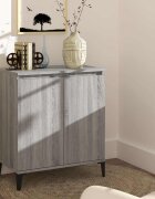 vidaXL Сайдборд сив сонома 60x35x70 см инженерно дърво