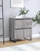vidaXL Сайдборд сив сонома 60x35x70 см инженерно дърво