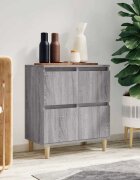 vidaXL Сайдборд сив сонома 60x35x70 см инженерно дърво