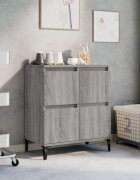 vidaXL Сайдборд сив сонома 60x35x70 см инженерно дърво