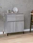 vidaXL Сайдборд сив сонома 60x35x70 см инженерно дърво