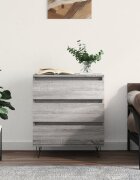 vidaXL Сайдборд сив сонома 60x35x70 см инженерно дърво