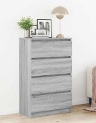 vidaXL Сайдборд сив сонома 60x35x985 см инженерно дърво