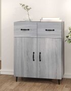 vidaXL Сайдборд сив сонома 695x34x90 см инженерно дърво
