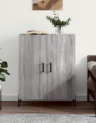 vidaXL Сайдборд сив сонома 695x34x90 см инженерно дърво
