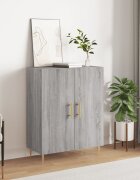 vidaXL Сайдборд сив сонома 695x34x90 см инженерно дърво