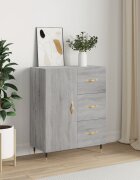vidaXL Сайдборд сив сонома 695x34x90 см инженерно дърво