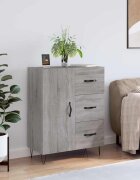 vidaXL Сайдборд сив сонома 695x34x90 см инженерно дърво