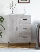 vidaXL Сайдборд сив сонома 695x34x90 см инженерно дърво
