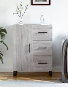 vidaXL Сайдборд сив сонома 695x34x90 см инженерно дърво