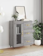 vidaXL Сайдборд сив сонома 695x34x90 см инженерно дърво
