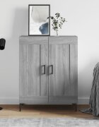 vidaXL Сайдборд сив сонома 695x34x90 см инженерно дърво