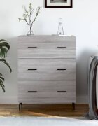 vidaXL Сайдборд сив сонома 695x34x90 см инженерно дърво