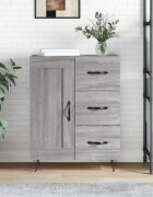 vidaXL Сайдборд сив сонома 695x34x90 см инженерно дърво