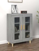 vidaXL Сайдборд сив сонома 695x34x90 см инженерно дърво