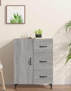 vidaXL Сайдборд сив сонома 695x34x90 см инженерно дърво