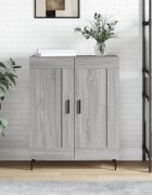 vidaXL Сайдборд сив сонома 695x34x90 см инженерно дърво