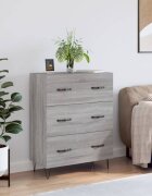 vidaXL Сайдборд сив сонома 695x34x90 см инженерно дърво