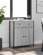 vidaXL Сайдборд сив сонома 70x30x80 см инженерно дърво