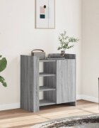 vidaXL Сайдборд сив сонома 735x35x75 см инженерно дърво