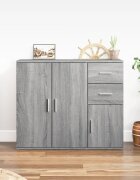 vidaXL Сайдборд сив сонома 91x295x75 см инженерно дърво