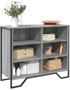 vidaXL Сайдборд сив сонома 91x355x745 см инженерно дърво