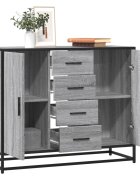vidaXL Сайдборд сив сонома 92x35x76 см инженерно дърво