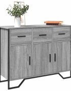 vidaXL Сайдборд сив сонома 97x325x745 см инженерно дърво