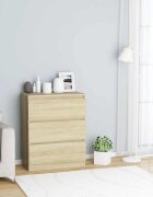 vidaXL Сайдборд сонома дъб 60x35x76 см инженерно дърво