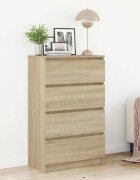 vidaXL Сайдборд сонома дъб 60x35x985 см инженерно дърво