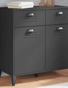 vidaXL Сайдборд "VIKEN" антрацитно сиво 80x40x80 см инженерно дърво