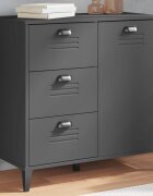vidaXL Сайдборд "VIKEN" антрацитно сиво 80x40x80 см инженерно дърво