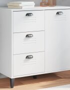 vidaXL Сайдборд "VIKEN" бял 80x40x80 см инженерно дърво