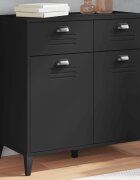 vidaXL Сайдборд "VIKEN" черен 80x40x80 см инженерно дърво